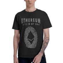 Ethereum-Camiseta de algodón de manga corta para hombre, camiseta con huella dactilar, DNA, 100%, moneda, criptomoneda, regalo 2024 - compra barato