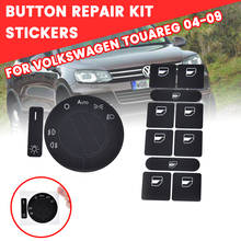 1pcs Car Repair Stickers Car Headlight Glass Lift Switch Button Decals Stickers Kit For VW For Volkswagen Touareg 2004-2009 2024 - buy cheap