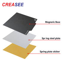 CREASEE-impresora 3D PEI Spring, hoja de acero 310x310, pegatina magnética 235x235, materiales importados para cama de calor Ender 3 2024 - compra barato