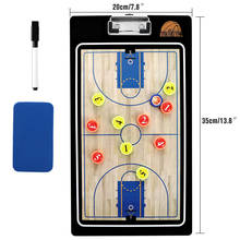 Tablero de entrenamiento de baloncesto profesional, Portapapeles de doble cara, borrado en seco con marcador, tablero táctico de baloncesto 2024 - compra barato