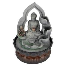 LED Resin Buddha Desktop Fountain Decoration Tabletop Ornament for Home Office Collection Gift EU US Plug 2024 - buy cheap