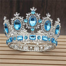 Tiaras de casamento para noiva, coroa real para casamento, baile de formatura, concurso, acessórios de joia para cabelo 2024 - compre barato