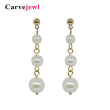 Carvejewl-pendientes colgantes de perlas para mujer, joyería de fiesta para amantes, joyas coreanas antialérgicas con gancho de plástico 2024 - compra barato