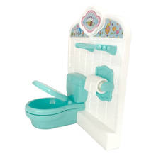 Nk conjunto 1 de mini móveis para barbie, miniatura e brinquedos de banheiro, decoração de casa de boneca 2024 - compre barato