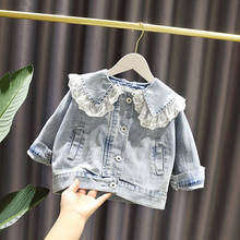 Girls Denim Jacket Baby Kids Autumn Fashion Lace Denim Jackets  Baby Girls Sweet Coat Tops Toddler Chidren Outwear Clothing 1-7Y 2024 - buy cheap