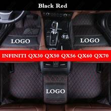 All Weather Car Foot Mats for INFINITI QX30 QX50 QX56 QX60 QX70 QX80 ESQ JX FX35 EX35 JX35 Custom Leather Suvs Floor Mat Rugs 2024 - buy cheap