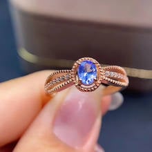 100% Natural Real Tanzanite Ring Natural And Real Tanzanite Ring Wedding Engagement Rings for Women 925 sterling silver Ring 2024 - buy cheap