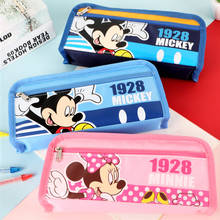 Estuche de gran capacidad para lápices de Disney, Mickey Mouse, Frozen, Mickey, Minnie, Elsa, Princesa de Disney, Sophia, caja de papelería 2024 - compra barato