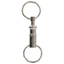 1 pc liberação rápida chaveiro duplo destacável chave anel snap lock titular aço cromado pull-apart chaveiros chaveiro removível 2024 - compre barato