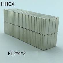 100pcs/lot Block magnet 12*4*2 N35 Strong Square NdFeB Rare Earth Magnet 12x4x2 Neodymium Magnets 12 x 4 x 2 2024 - buy cheap