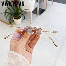 VWKTUUN Glasses Frames Women Myopia Eye Glasses 2020 Blue Light Blocking Glasses Irregular Rimless Reading Computer Glasses 2024 - buy cheap