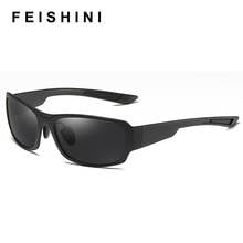 Feishini High Quality Fashion Polarized Sunglasses Men Luxury Brand Designer Vintage Driving Glasses Male Goggles Shadow UV400 2024 - buy cheap