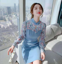 Women's Oriental Style Dresses Flower Applique  Ancient Traditional Qipao New Short Cheongsam Restore Modern Chinese Dress Party 2024 - buy cheap