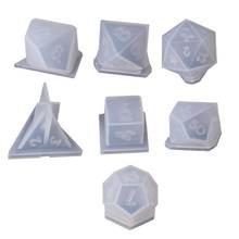 Molde de silicona para dados, forma cuadrada y triangular, 1 juego/7 unidades 2024 - compra barato