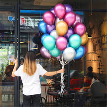 Balões metálicos de látex, balão dourado, prateado e azul de cromo em todas as cores para aniversários, casamentos e festas, peças 2024 - compre barato