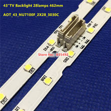 LED Strip 28lamp for Samsung 43"TV UE43NU7100 AOT_43_NU7100F_2X28_3030C BN44-00947A UE43NU7120 UE43NU7170 BN96-45954A UE43NU7122 2024 - buy cheap