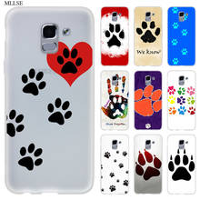 Phone Case For Samsung Galaxy j6 J8 J7 J5 J3 J4 Plus 2018 2017 2016 J610 Prime Soft Coque dog footprint Paw husky 2024 - buy cheap