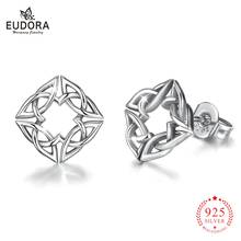 Eudora, 925 пробы, серебряные серьги-гвоздики с узлом в виде кельтики, серьги с ирландским узлом, модные ювелирные изделия для женщин и мужчин, Прямая поставка, CYE102 2024 - купить недорого