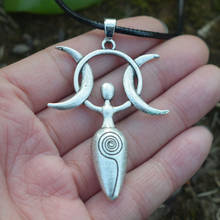 SanLan 12pcs woman Spiral goddess necklace of fertility triple moon wiccan 2024 - buy cheap