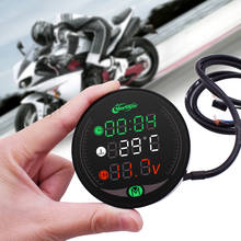 Voltímetro e testador led para motocicleta, à prova d'água, medidor multifunção, para yamaha fz 07, 09, 6r, 8, fz6, fazer, xj6, 900 2024 - compre barato