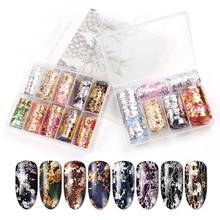 10 Roll  3D Nail Art Stickers Gold Silver Mesh Foil For Nails Holo Glitter Decal Silk Polish Wraps Manicure DIY Decoration 2024 - buy cheap