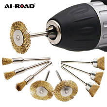 Brass Brush Wire Shank Electric Tool Steel Wire Wheel Brushes Cup Rust Accessories Rotary Tool for Engraver Abrasive Materials 2024 - купить недорого