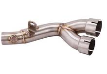 Mid Pipe for -Yamaha R6 YZF-R6 Motorcycle Dual-outlet Exhaust Pipe Delete Catalyst Slip On Original Muffler Pipe 2006-2019 2024 - buy cheap