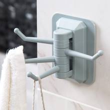 New Multi-Function Rotating Self-Adhesive Wall Hook Kitchen Door Bathroom Towel Bag Shelf Room Storage Hook Blue 2024 - buy cheap