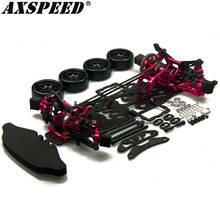 AXSPEED Alloy & Carbon RC Car Frame Kit with 4 Wheels 482*188mm Wheelbase 256mm for 1/10 Sakura D4 AWD 4WD RC Drift Racing Car 2024 - buy cheap