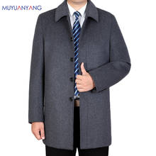 Mu Yuan Yang Winter New Men's Woolen Jackets Turn-down Collar Man Wool Overcoat 2020 Casual Men Jacket 3XL 4XL Large Siz 2024 - buy cheap