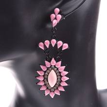 New Fashion Elegant Party Drop Earrings Leaf Flower Chandelier Statement Dangle Earrings Accessories for Women Jewelry 2024 - buy cheap