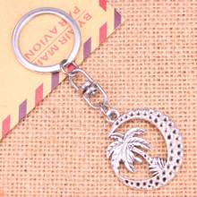 New Fashion Keychain 37*30 mm palm tree moon coconut Pendants DIY Men Jewelry Car Key Chain Ring Holder Souvenir For Gift 2024 - buy cheap