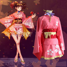 Kimono de Anime KABANERI OF THE IRON FORTRESS Mumei para mujer, traje de Cosplay de alta calidad, Top + falda + lazo + cinturón + tocado 2024 - compra barato