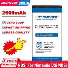 LOSONCOER 2600mAh Rechargeable Lithium-ion Battery For Nintendo DSi NDSi Replacement Battery 2024 - buy cheap