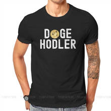 Cão ecoin hodl camiseta clássica de arte de bitcoin, camiseta com gola redonda grande, roupas masculinas de harajuku 2024 - compre barato