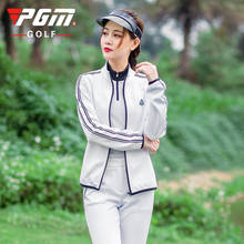 Pgm Women Golf Pants Clothing Set Ladies Winter Sportswear Full Zipper Coat Elastic Slim Pants Golf Apparel D9122 2024 - buy cheap