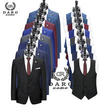 Daro 2020 conjunto de 3 peças de roupa masculina jaqueta slim com calça e colete para trabalho de negócios e capinação dr6158 2024 - compre barato