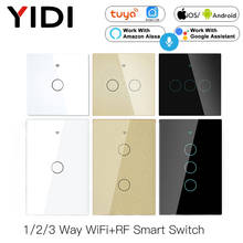 Tuya WiFi Smart RF433 Wall Light Touch Switch Smart Life Remote 1/2/3 Gang EU US 2/3 Way Switch Alexa Google Home Voice Control 2024 - buy cheap