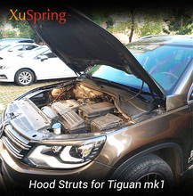 Barra de soporte de capó de coche, barras de puntal de elevación, resorte de choque de Gas, accesorios sin perforación, para VW Tiguan 2010-2017 MK1 2024 - compra barato
