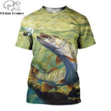 Camiseta con estampado 3D para hombre, ropa de pesca con bonito patrón, Harajuku, informal, de manga corta, de verano, 2020 2024 - compra barato