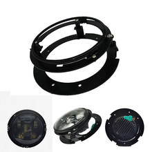 Preto 5 3/4 "5.75 polegada kit de suporte do farol da motocicleta balde habitação titular escudo para 5.75 headlamp headlamp farol 2024 - compre barato