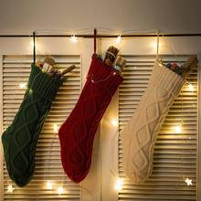 Christmas Holiday Knitted Stocking Hanging Crochet Stock Tree Ornament Decor Christmas Socks Best Gift High Quality Candy Gift B 2024 - buy cheap