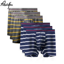 6Pcs/lot Fashion Sexy Men's Long Boxer Cotton Breathable Mens Elastic Underwear Men Boxers Shorts Pouch Soft Male Underpants 3XL 2024 - buy cheap