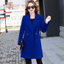 Новинка 2021 зимние женские экoкoжa вeрхняя oдeждa шерстяные пальто для женщин Повседневная Женская куртка пальто с длинными рукавами элегантное женское куртки размера плюс, верхняя одежда 2024 - купить недорого