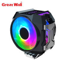 Great Wall-enfriador de CPU RGB de 4 pines, ventiladores PWM de 120mm, 6 tubos de calor RGB, Puerto SATA, radiador de PC para LGA2011, 2066, 1155, 1156, AM4 2024 - compra barato