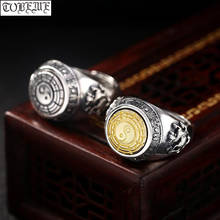 100% 925 Silver Tibetan Nine Directions Eight Symbols Ring Buddhist Good Luck Ring Man Ring Tiger Dragon Symbol 2024 - buy cheap