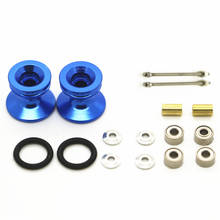 RFDTYGR Double Aluminum Rollers w/Rubber Rings (13-12mm) Custom Parts For Tamiya Mini 4WD Double Aluminum Rollers 15418 2024 - buy cheap