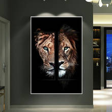 Leão africano e leoa quadros em tela na parede arte posters e impressões leões animais arte imagens para sala de estar decoração 2024 - compre barato