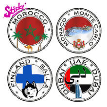 STICKY Morocco Travel Stamp Seal Car Sticker Decal Accessories Motorcycle Off-road Laptop Trunk Guitar Stickers 2024 - buy cheap