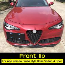 Carbon Fiber Front Bumper Lip for Alfa Romeo Giulia Quadrifoglio Base Sedan 4-Door 2015 - 2018 Chin Protector Apron Splitters 2024 - buy cheap